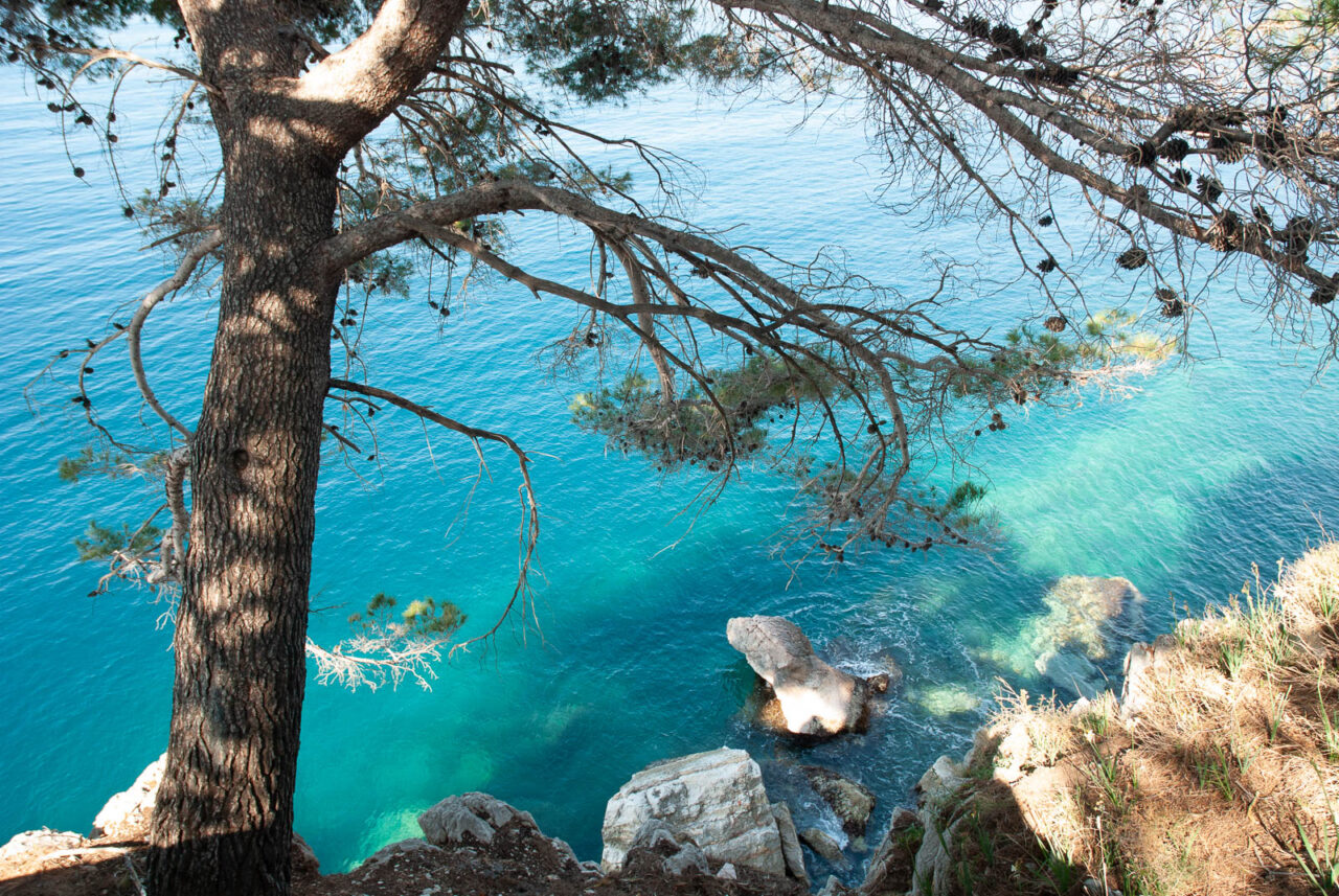 Turquoise blue water