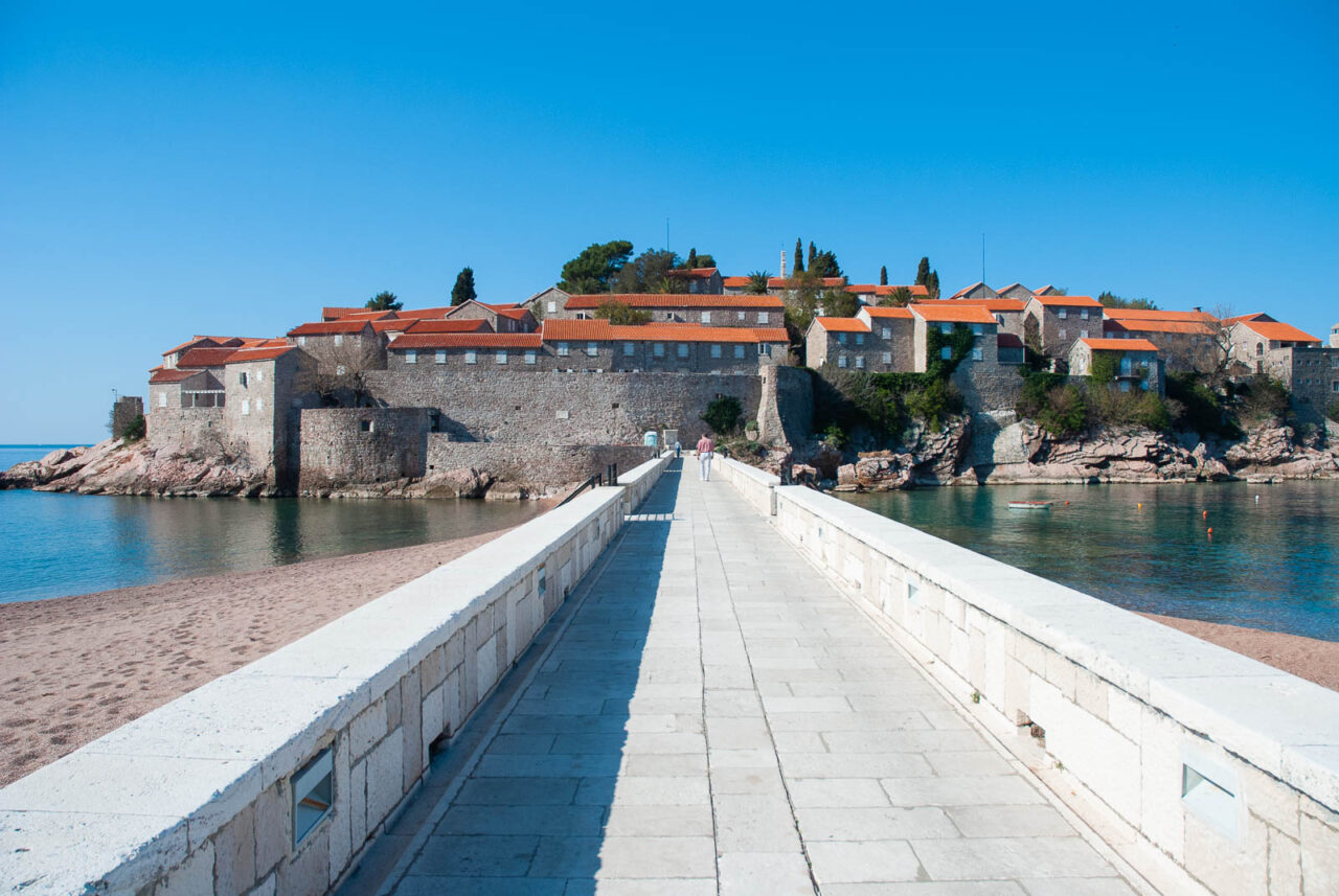 Entering Sveti Stefan