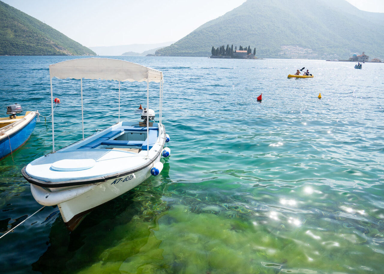 Fishing boat on Kotor Bay in Perast